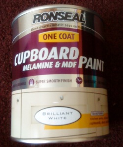 One coat paint to use on Plinth - gloss based so hoping for a nice finish